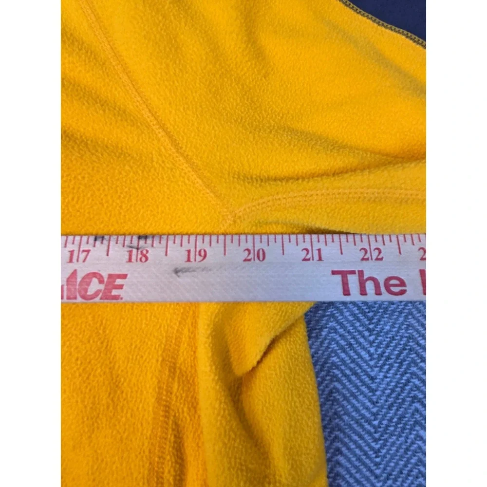 The North Face FlashDry Quarter Zip Fleece Pullover XL Yellow Mens Sleeve Pocket